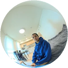 Rear fisheye with the operator masked